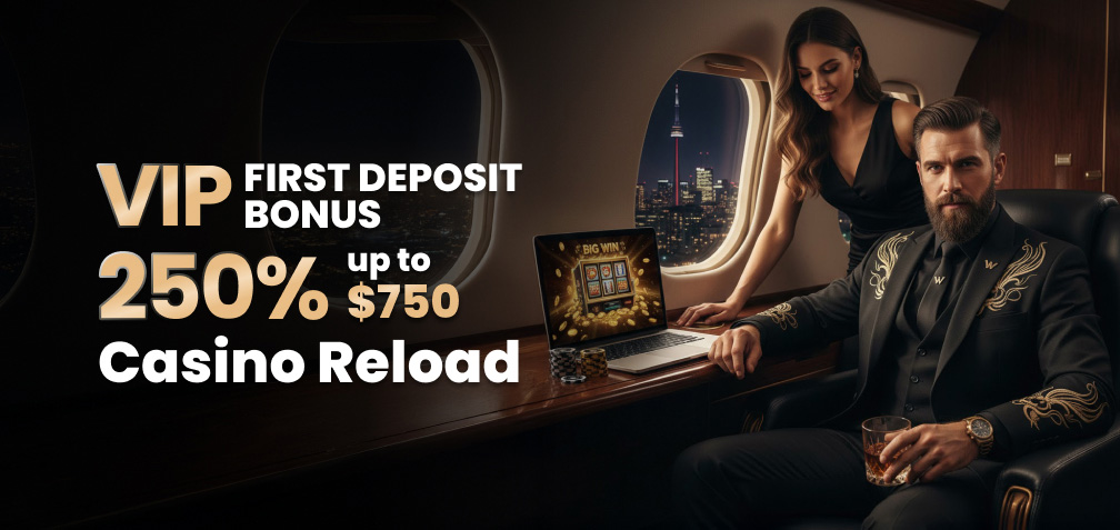 VIP Casino 250% up to $750 First Deposit Bonus USD